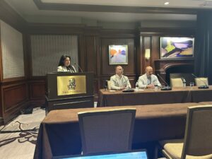 A session photo from Building Innovation 2025 shows, Left to right: Luz Toro, Jon Penndorf, and David Cordell.