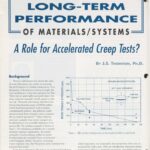 Cover page of IIBEC article, "Predicting Long-Term Performance: A Role for Accelerated Creep Tests".