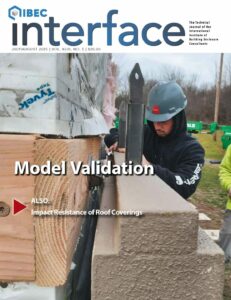 Cover of July/August 2025 IIBEC Interface, theme of Model Validation.