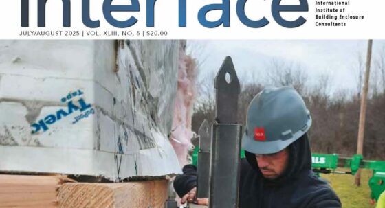 Cover of July/August 2025 IIBEC Interface, theme of Model Validation.