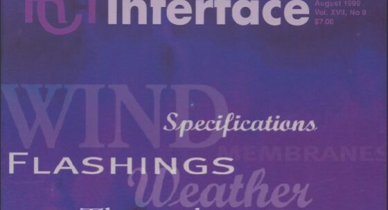 Cover of August 1999 IIBEC Interface on building enclosure.