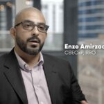Enzo Amirzadeh, in a sport jacket and button down shirt, explains building commissioning.