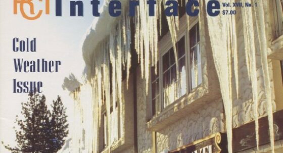 Cover of January 1999 IIBEC Interface, theme of Cold Weather Issue.