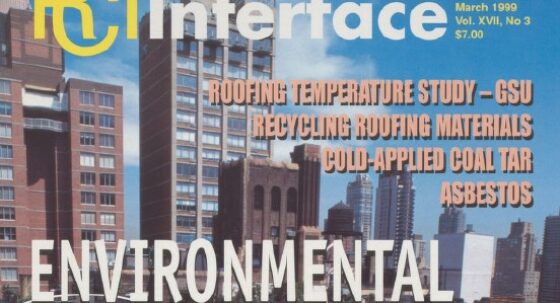 Cover of March 1999 IIBEC Interface, theme of Environmental & Energy Roofing Issues.