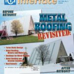 Cover of May 2004 IIBEC Interface, theme of Metal Roofing Revisited.