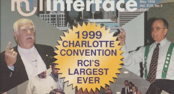 Cover of May 1999 IIBEC Interface, theme of 1999 Charlotte Convention.