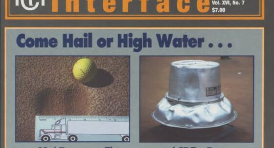 Cover of July 1998 IIBEC Interface, theme of Come Hail or High Water.