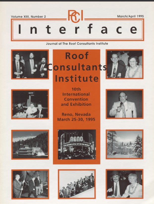 Cover of March/April 1995 IIBEC Interface, theme of RCI 10th International Convention and Exhibition in Reno, Nevada.