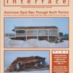 Cover of November 1995 IIBEC Interface, theme of Hurricane Opal Rips Through North Florida.
