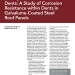 Cover of IIBEC Interface Fall Exclusive, "A Deep Dive into Hail-Cuasted Dents: A Study of Corrosion Resistance within Dents in Galvalume-Coated Steel Roof Panels".