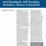 Cover of IIBEC Interface article, "Conundrums in Stucco Codes and Standards".