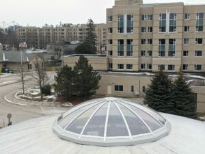 The custom dome skylight for Western University in London, Ontario.