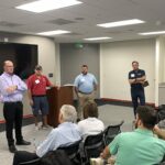 A shot of speakers at the September 2025 IIBEC Georgia Chapter shows, from left to right: Mark Graham, Pierce Ward, Wes Riemenschneider, and Chris Dawkins.