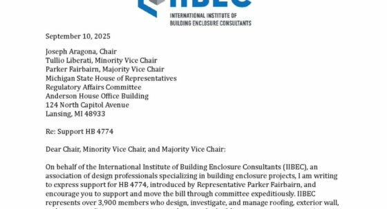 A September 25, 2025, letter from IIBEC to Parker Fairburn