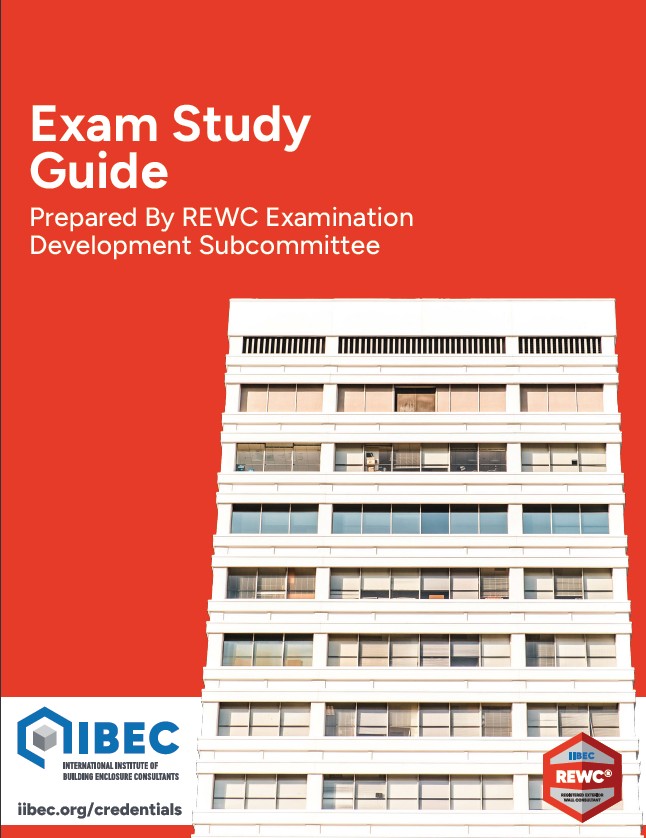 Cover of IIBEC Registered Exterior Wall Consultant (REWC) study guide.