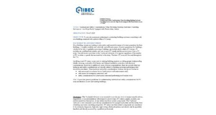 An image of the first page of IIBEC TA 27