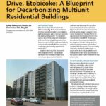 Cover of October 2025 IIBEC Interface article, "Transforming 240 Markland Drive, Etobicoke: A Blueprint for Decarbonizing Multiunit Residential Buildings".