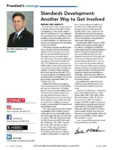 Cover of October 2025 IIBEC President's Message.