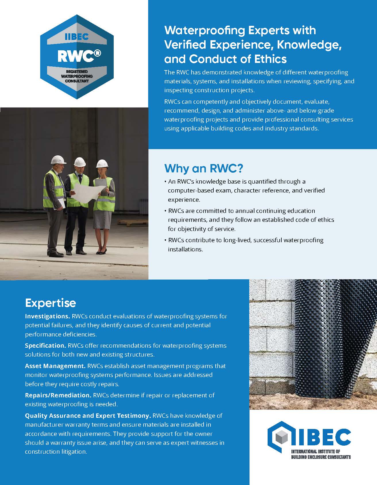 IIBEC RWC marketing flyer.