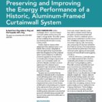 Cover of November 2025 IIBEC Interface article, "Preserving and Improving the Energy Performance of a Historic, Aluminum-Framed Curtainwall System".
