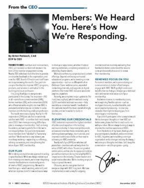 Cover of November 2025 IIBEC Interface, 