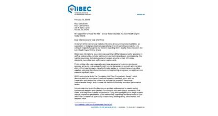 Image of IIBEC letter to Georgia about House Bill 669