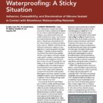 First page of IIBEC Interface article "When Sealants Meet Waterproofing: A Sticky Situation"