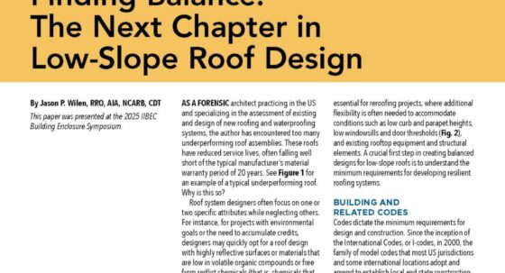 First page of Jason Wilen's March/April 2026 IIBEC Interface article.