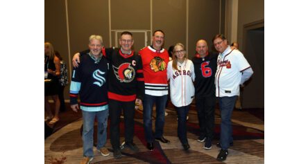 Six IIBEC past presidents pose side by side.