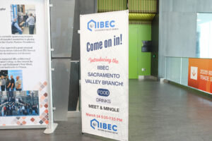 A sign highlighting the IIBEC Sacramento Valley Branch event at the 2026 IIBEC International Convention and Trade Show.