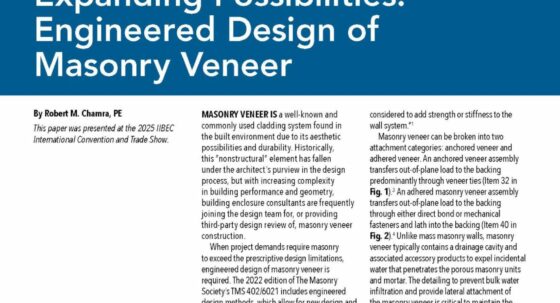 First page of Robert Chamra's IIBEC Interface article.
