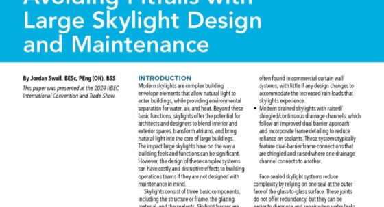 First page of Jordan Swail's technical article in IIBEC Interface.
