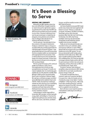 President's Message for March/April 2026