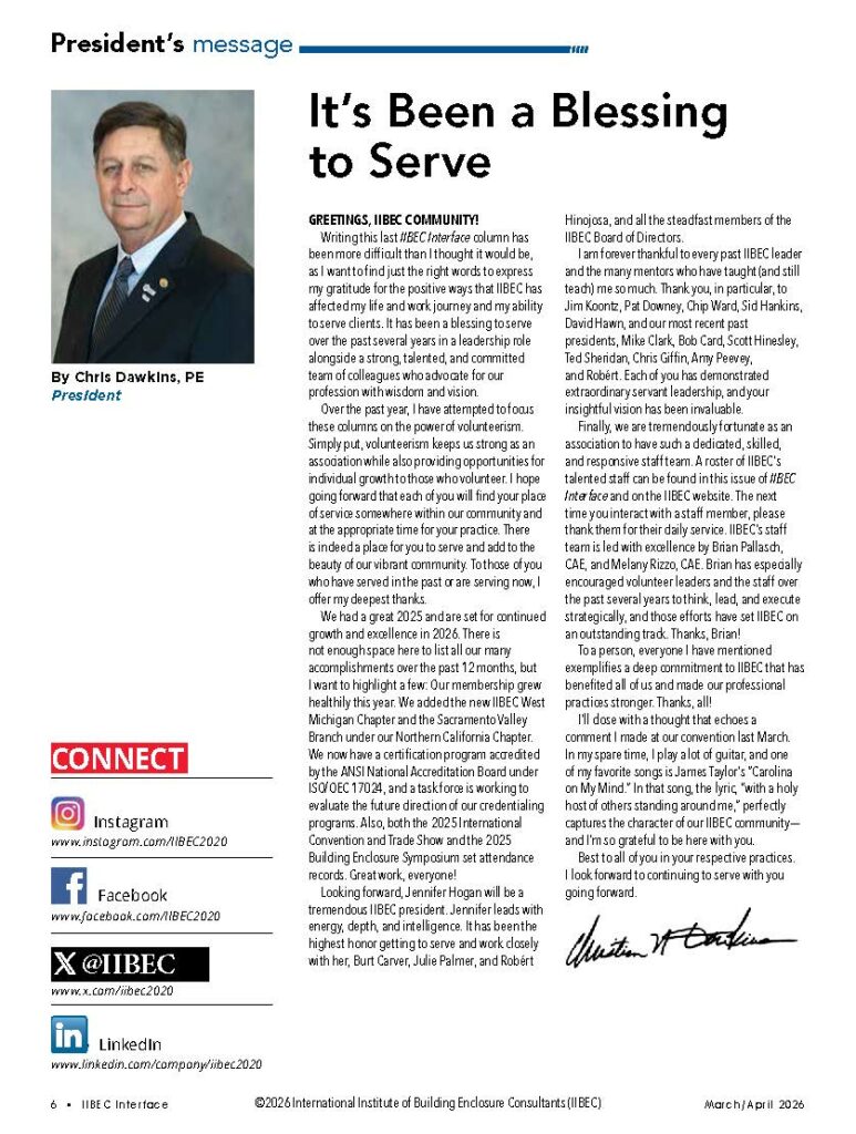 Presidents Message FINAL | IIBEC