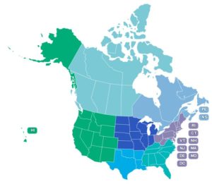 RCI Affiliated Chapter Map