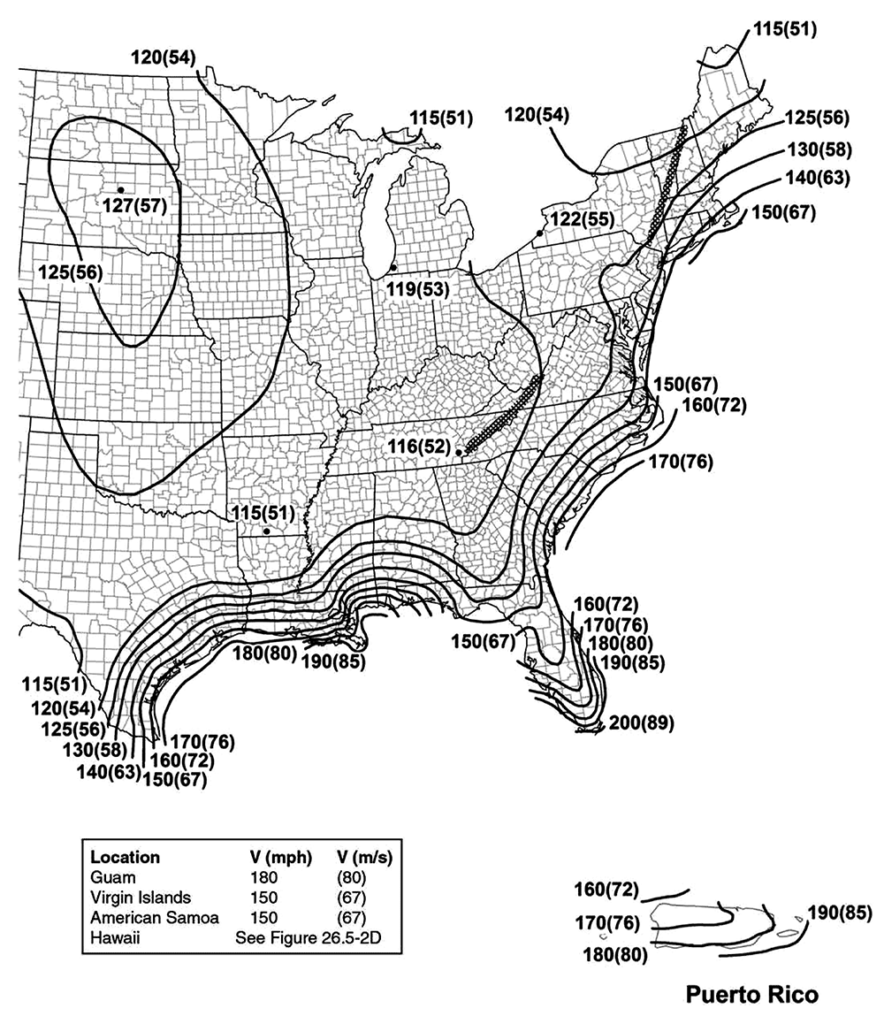 Fema Wind Zone Map Reading Between The Contour Lines Of The Wind Speed Maps: Giving Tornadoes  Their Due | Iibec