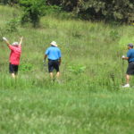 Three golfers