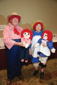 Hales dressed as Raggedy Ann and Andy