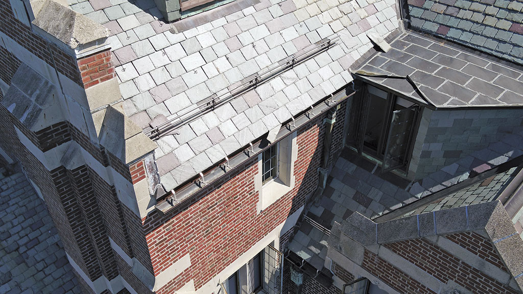 sloped slate roofs