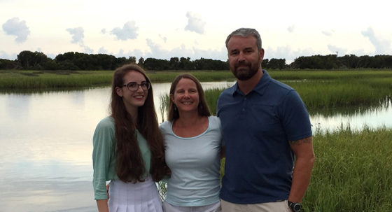 Jess, Tammy, and Scott at the beach