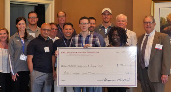 Scholarship winners and chapter members