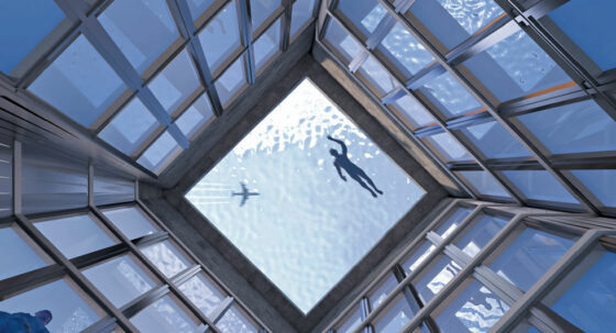 infinity pool from below